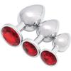 Akstore 3 Luxury jewelry design fetish butt plug(Pink)