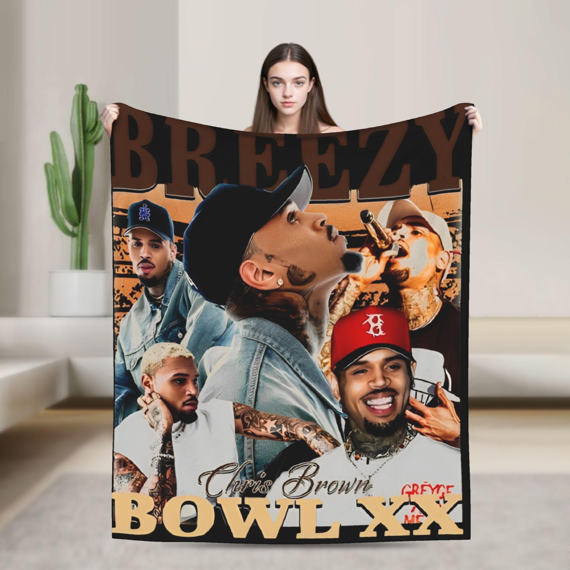 

Chris Brown Breezy Bowl XX Tour 2025 Throw Blanket for Couch Soft Cozy Plush Blanket Multiple Sizes Bedspread for All Seasons 100x150cm