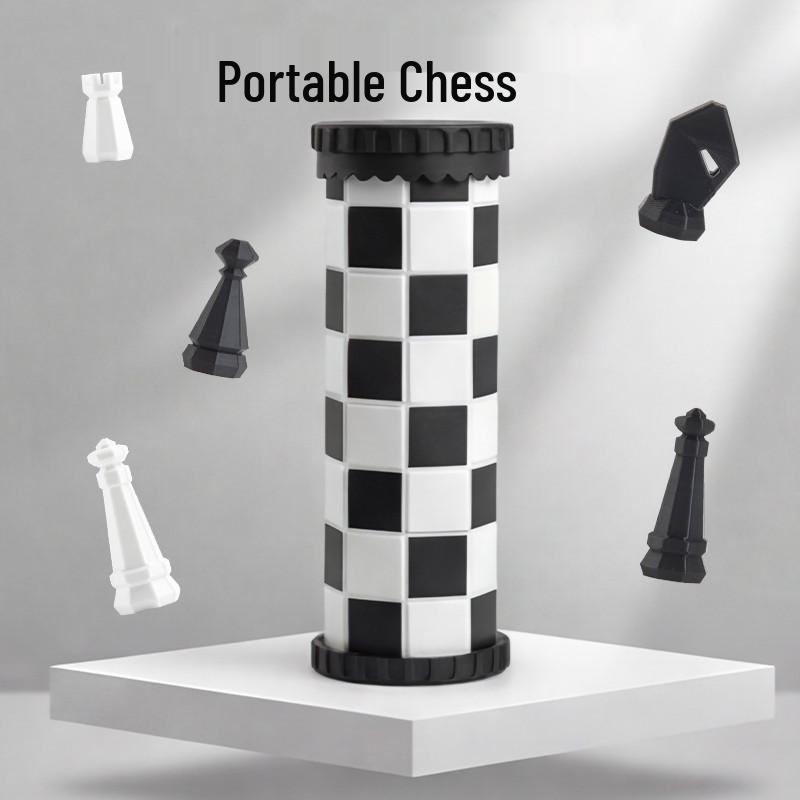 

CE, CPC Two-in-One Foldable Chess & Go Board Game - Portable Five-in-a-Row Set for Leisure 18.5 x 18.5 cm