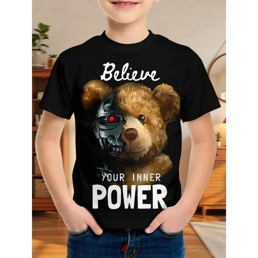 Kids Clothing Clothes for Boy Short Sleeve Tees Top Kids Clothes Animal 3D Print Fashion O-Neck Summer Girl Clothes
