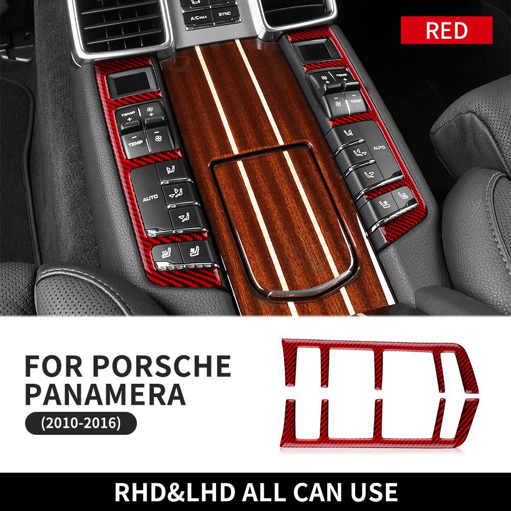 

Real Carbon Fiber Interior Trim For Porsche Panamera 2010 2011 2012 2013 2014 2015 2016 Rear Control Panel Sticker Decor