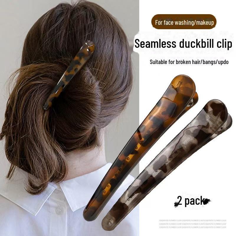 Leopard Print Duckbill Hair Clip for Stylish Side Bangs
