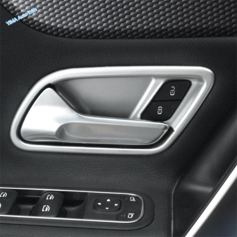 Inner Door Armrest Handle Bowl Decoration Frame Cover Trim Fit For Benz A Class W177 A200 A220 / CLA 200 C118 W118 - 2025