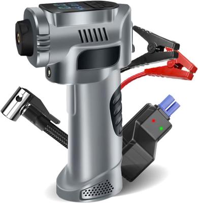 Avviatore Portatile 8000mAh con Compressore d'Aria, Gonfiagomme Portatile, Pompa d'Aria Elettrica Senza Fili 4-in-1