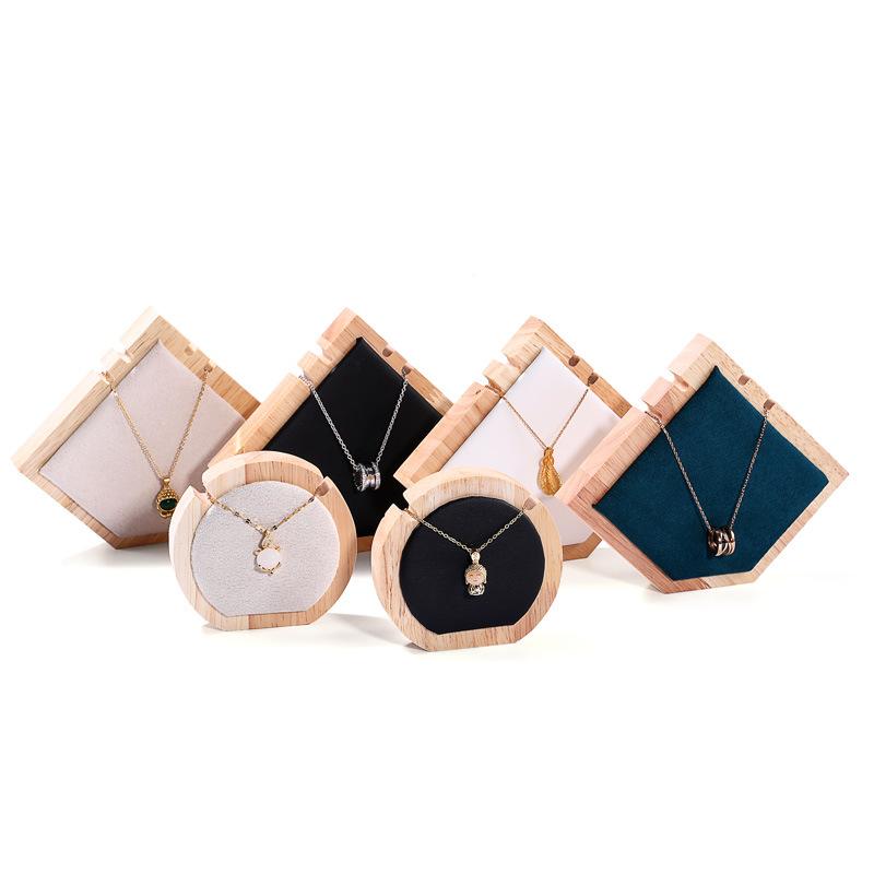 

Деревянная многоугольная круглая подставка для демонстрации сережек, ожерелий, браслетов, подставка для хранения ожерелий