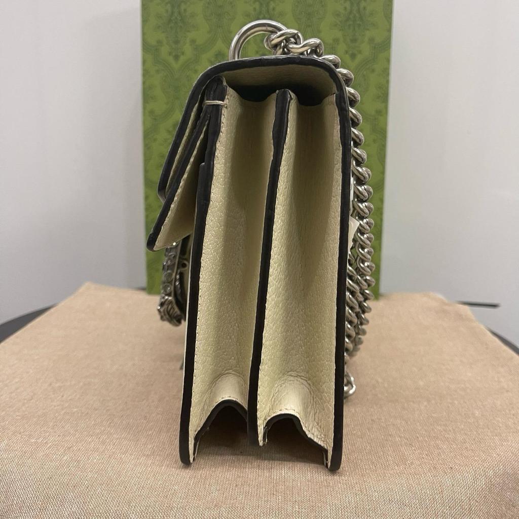 [Pre-Owned] Dionysus Tiger Head Crystal Detail Chain Leather Crossbody Bag Small - Excellent #JZFNP6