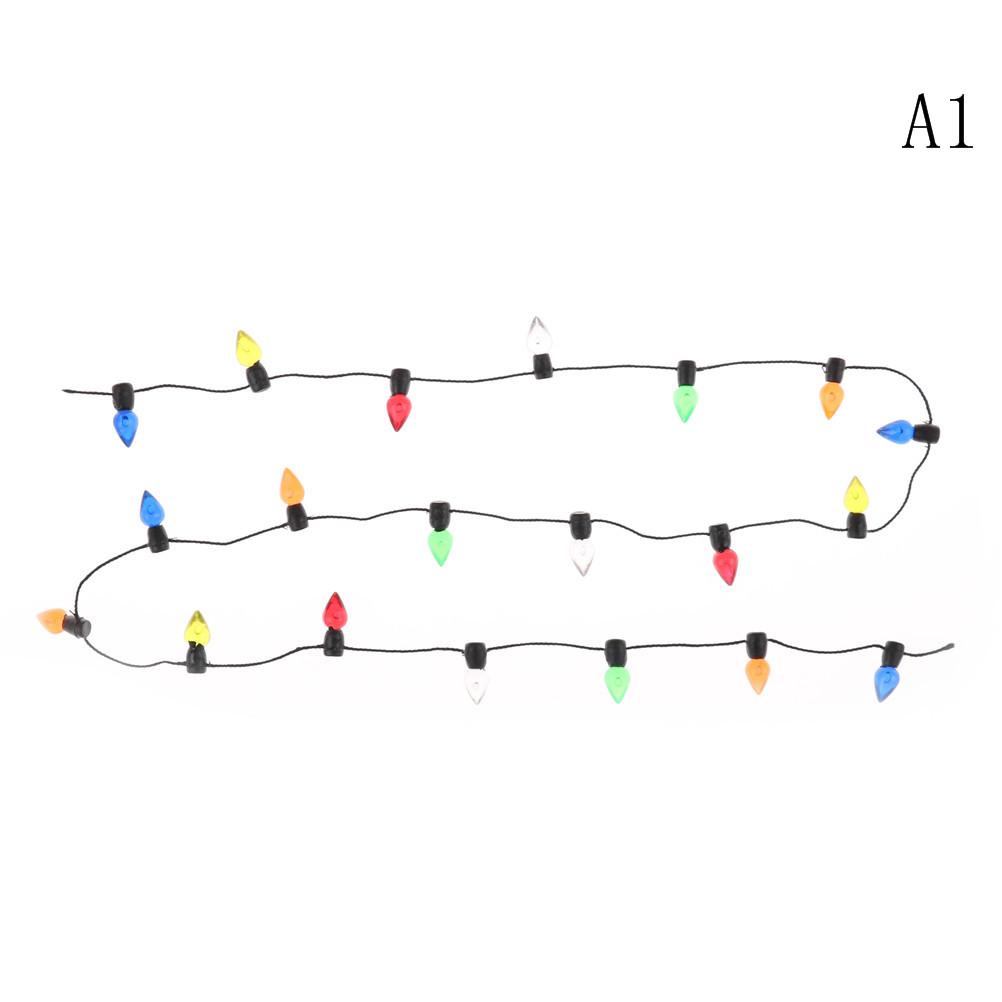 1 шт. 0,5 м 1/12 Кукольный домик Миниатюра Гирлянда из разноцветных пластиковых рождественских огней