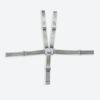 Gray 5-Point Nylon Harness Strap for High Chair and Stroller
