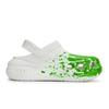 Crocs Crush Clog 811 Manufacture Encourage Live Special Shoe Box Distressed Fluid Splash Ink Personality Unisex Same White Green