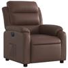 Electric Recliner Chair Brown Faux Leather