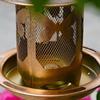 Bird Feeder with Rainproof Roof Metal Feeder Large Capacity Grain Storage Bin And Tray Feeder for Outdoor Garden Patio