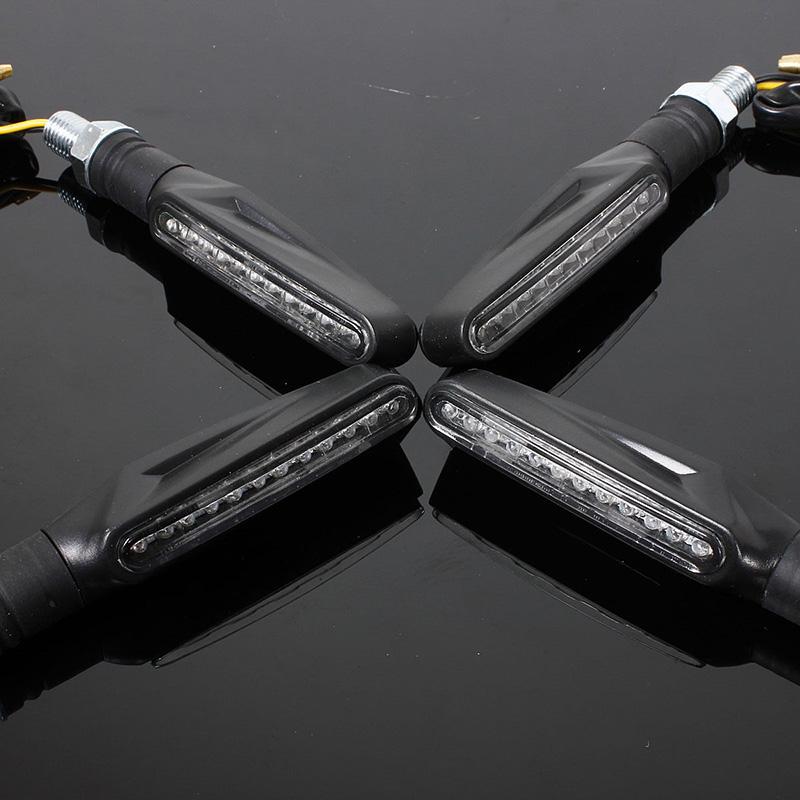 4pcs Universal 12LED Motorcycle ATV Turn Signal Indicator Light Blinker Amber