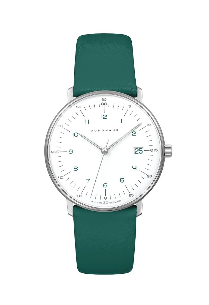 Junghans Max Bill Dress Green Watch, Women's Quartz, 47, 4557, 02,