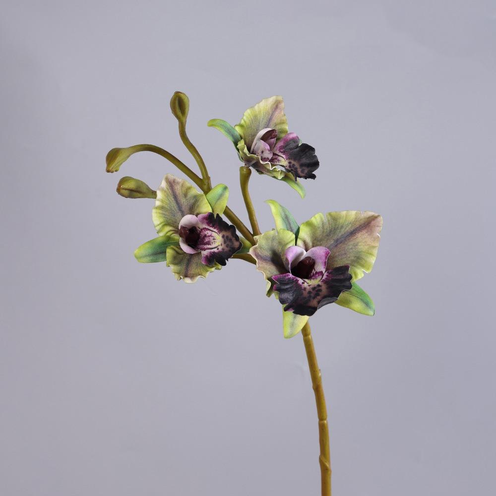 

Realistic Cattleya Orchid Stem Lifelike Appearance Faux Orchid Branch Fake Flowers Wedding зелёный