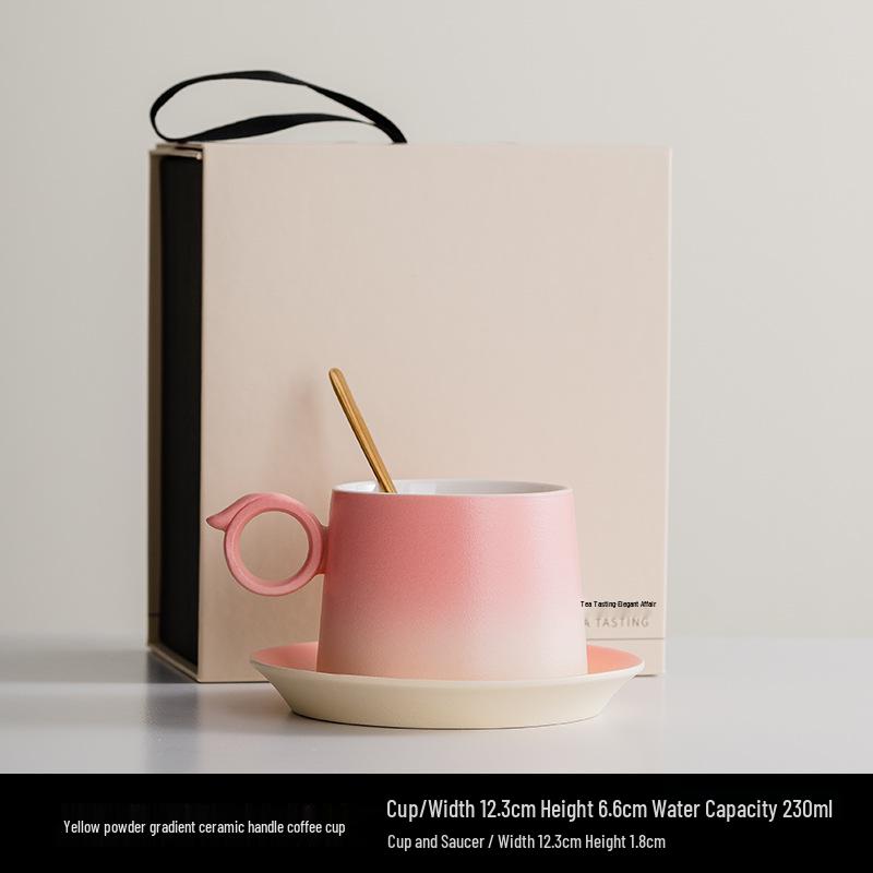 Creative Ceramic Coffee Cups - Elegant Mugs for Home or Office and Perfect Company Souvenir