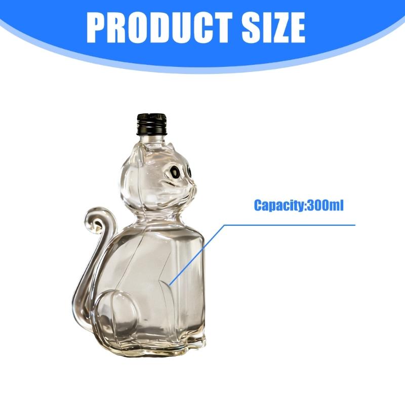 Garrafa de Vidro Borossilicato Multiuso Formato de Gatos Para Preservação de Whiskies Exibição Floral e Decorações de Pubs de Cozinha