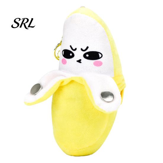 Interactive Banana Keychain Musical Plush Toy, Fruit Sensing Metronome with Sounds, Sound Toy for Kids, Cute Motion Sensor Keyring Gift Peel Banana