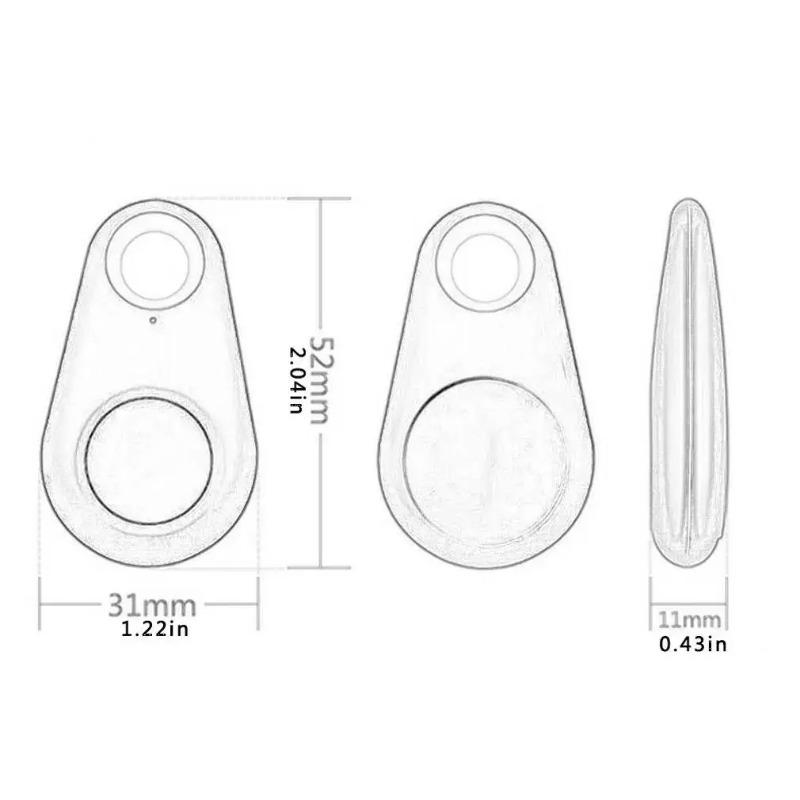 1-5 sztuk Mini Lokalizator GPS Lokalizator Bluetooth Urządzenie AntiLost Okrągły Zwierzę Dziecko Torba Portfel Śledzenie Inteligentny Lokalizator