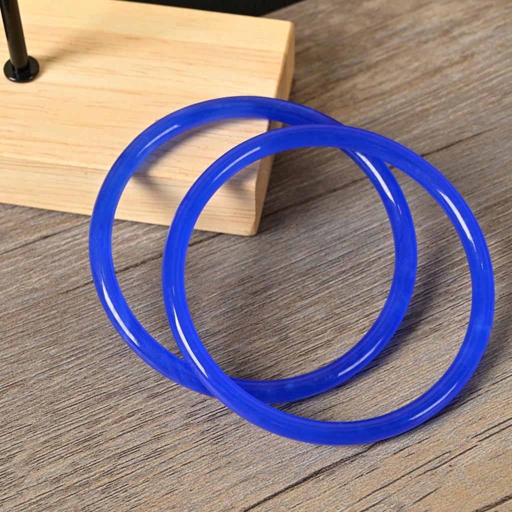 2Pcs/Set Solid Color Gentle Bangles Cute Retro Simple Glass Bracelet Exquisite Femme Fashion Women's Casual Daily Trend Jewelry