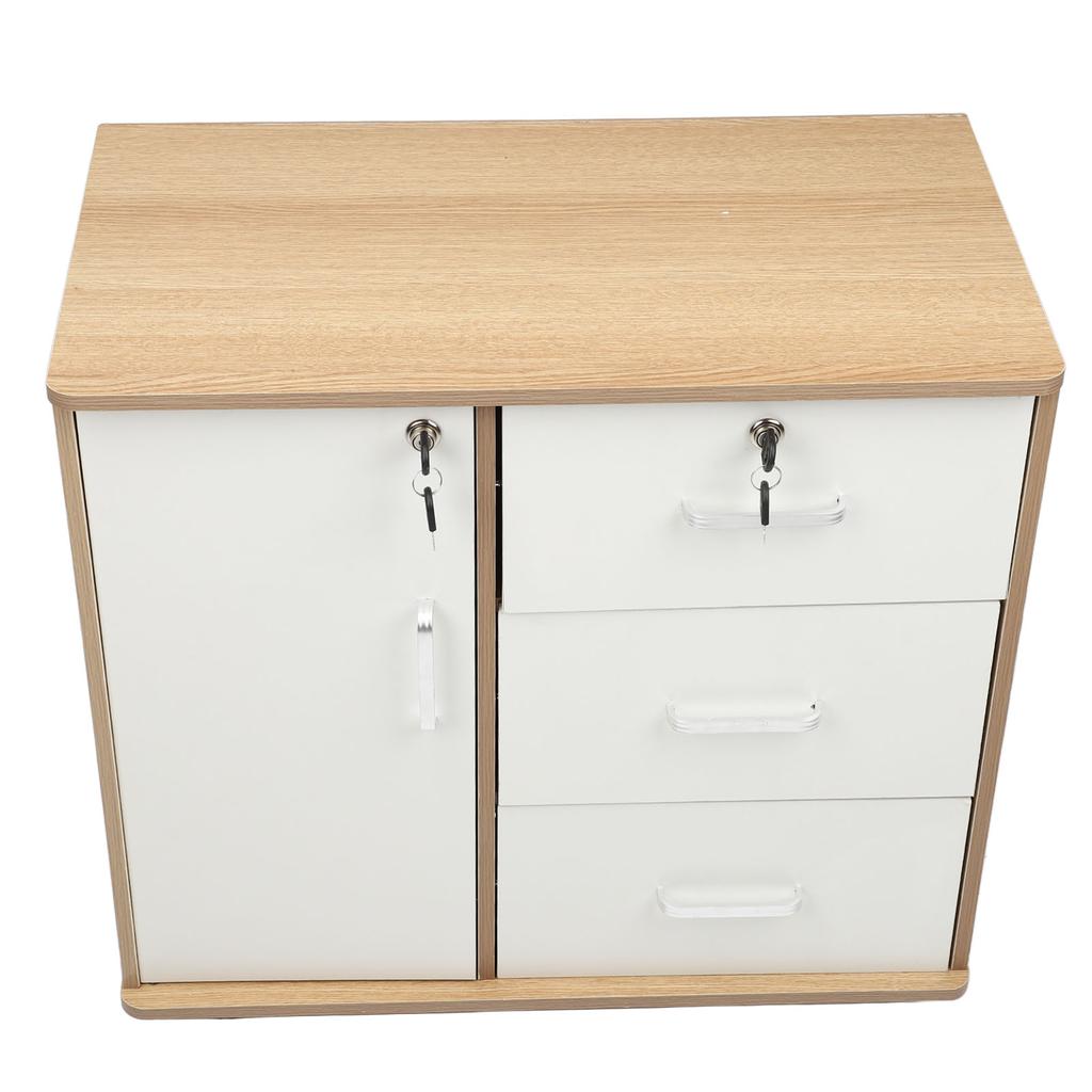 Dulap de depozitare noptieră cu încuietoare, roți detașabile, lemn antifurt, măsuță de capăt pentru dormitor pentru dosare