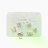 6Pcs Fashion Sweet Heart Stud Earrings For Women Girls Personality Fashion Temperament Earrings Jewelry Accessories Gifts