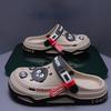 Summertime Hole Shoes Men Wear Daily Stylish Anti-Skid Portable Athletic Sandal Shoes Beach Step On Toe Breathable Slide Shoes For Men Outside