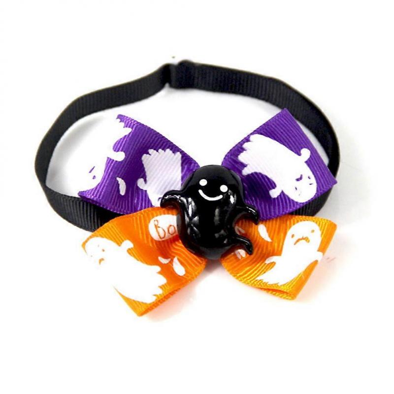 Pet Bow Tie Dog Bowknot Collar with Halloween Theme 40Pcs Assorted Color