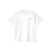 T-shirt Blanc à Manches Courtes American Script Homme Streetwear I029956-02-XX