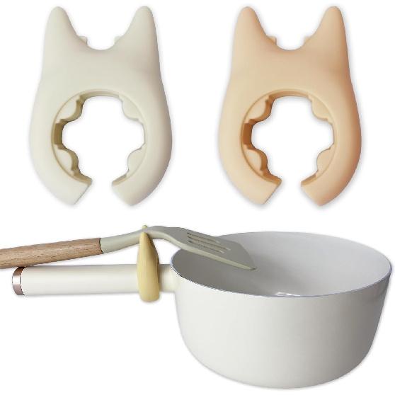 Spoon Rest for Cooking - 2pcs Wok Spatula Holder Silicone Adjustable Kitchen Utensil Rest for Pot Boil Over Spill Stopper Kitchen Gift Gadgets