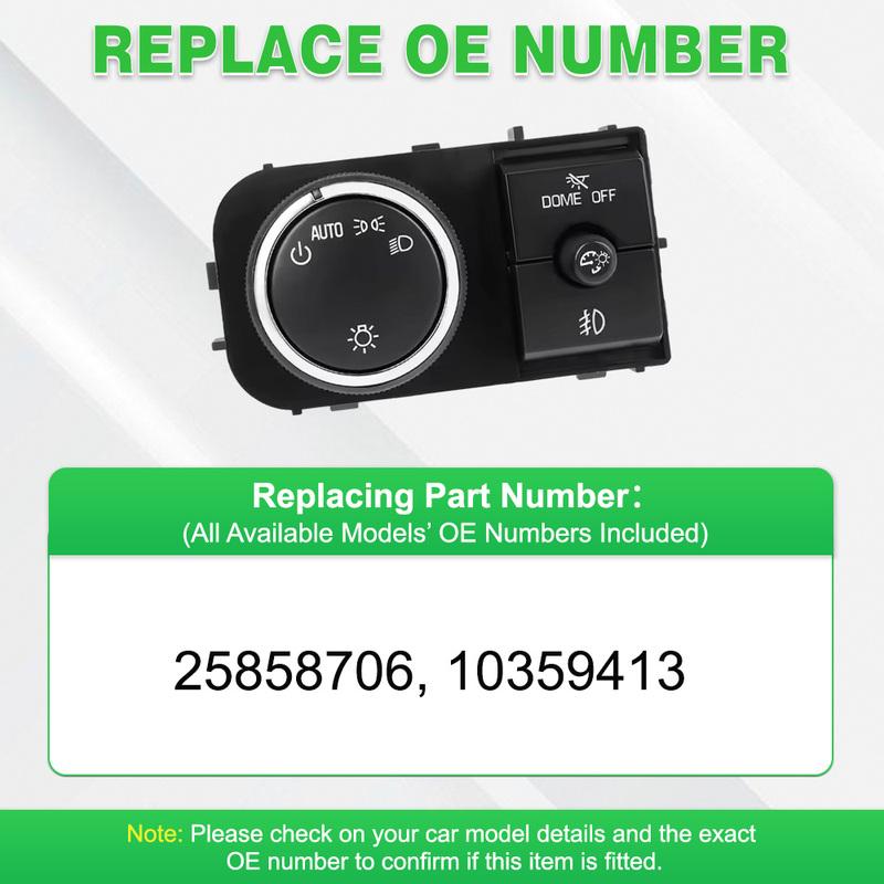 10359413  25858706 Car Headlight Switch Headlamp Switch With Fog Light and AUTO Function 16 P for Cadillac Escalade 2007–2014