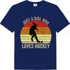 Relaxed Fit Teeshirt Boys Short Sleeve T Shirt Plus Size Just A Girl Who Loves Hockey Fashionable Unisex Teeshirt Round Neck Tee