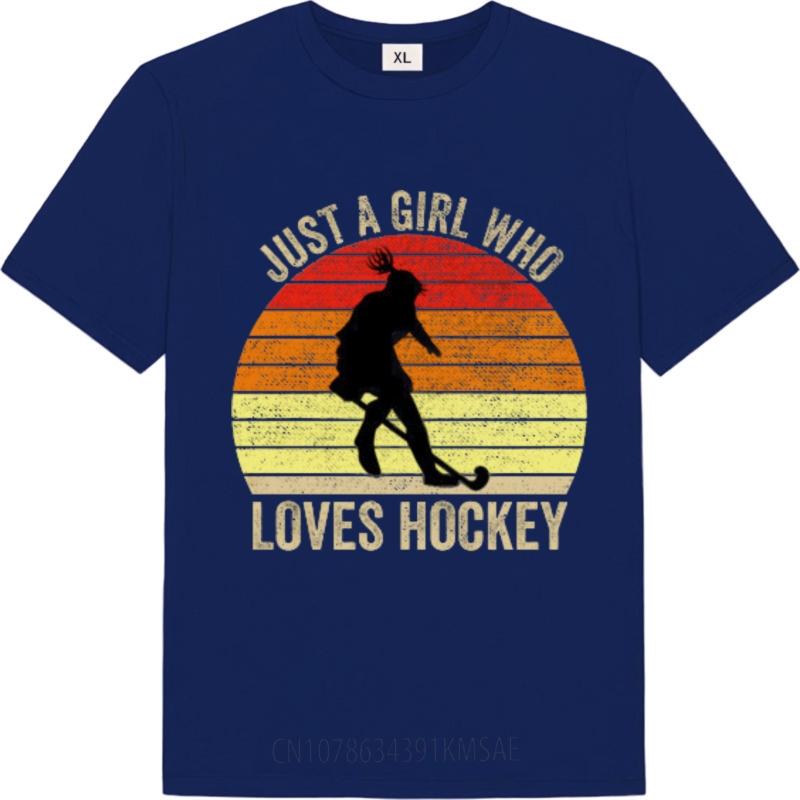 Relaxed Fit Teeshirt Boys Short Sleeve T Shirt Plus Size Just A Girl Who Loves Hockey Fashionable Unisex Teeshirt Round Neck Tee