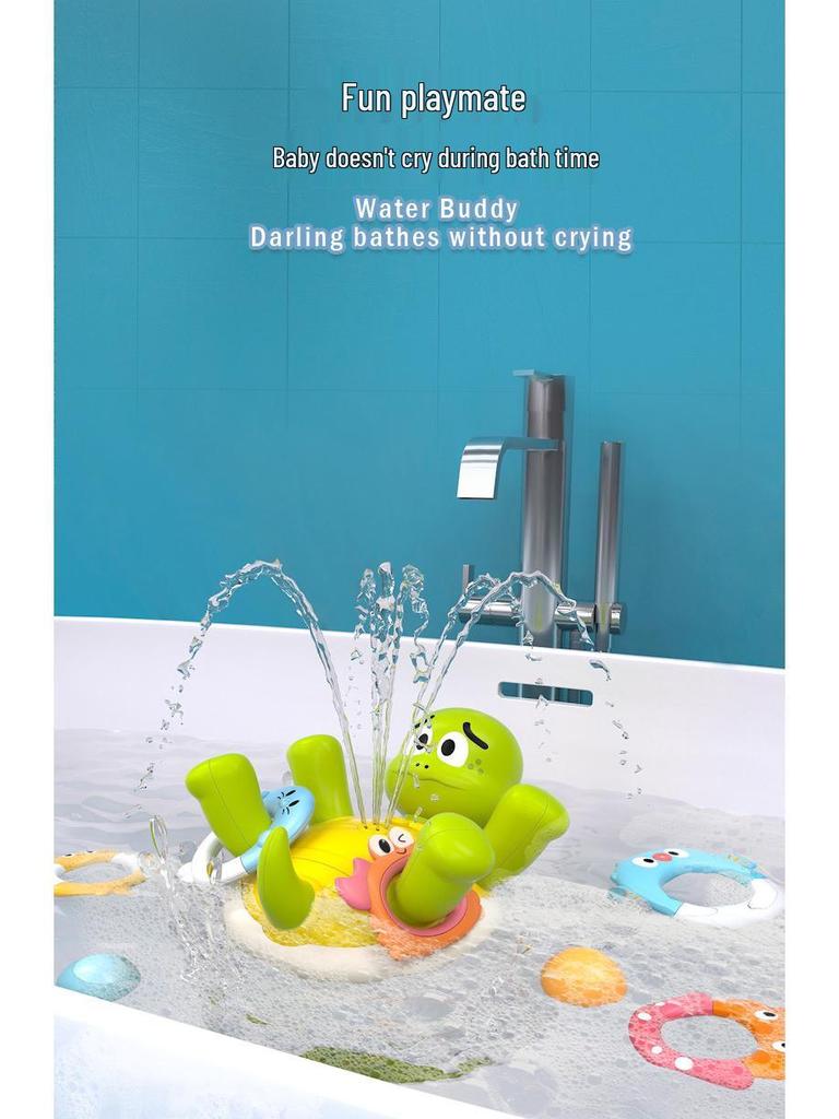 Electric Rotating Turtle Water Spray Toy - Educational Bath Fun for Children and Parents