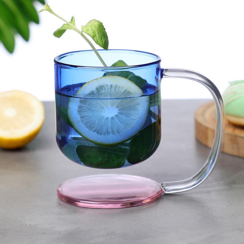 

Suspension series glass with handle transparent borosilicate glass household high temperature resistant drinking cup 250ml
