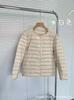 Light Down Jacket Women's Autumn and Winter White Duck Down Round Neck with Two V-neck Warm Jacket Down Liner