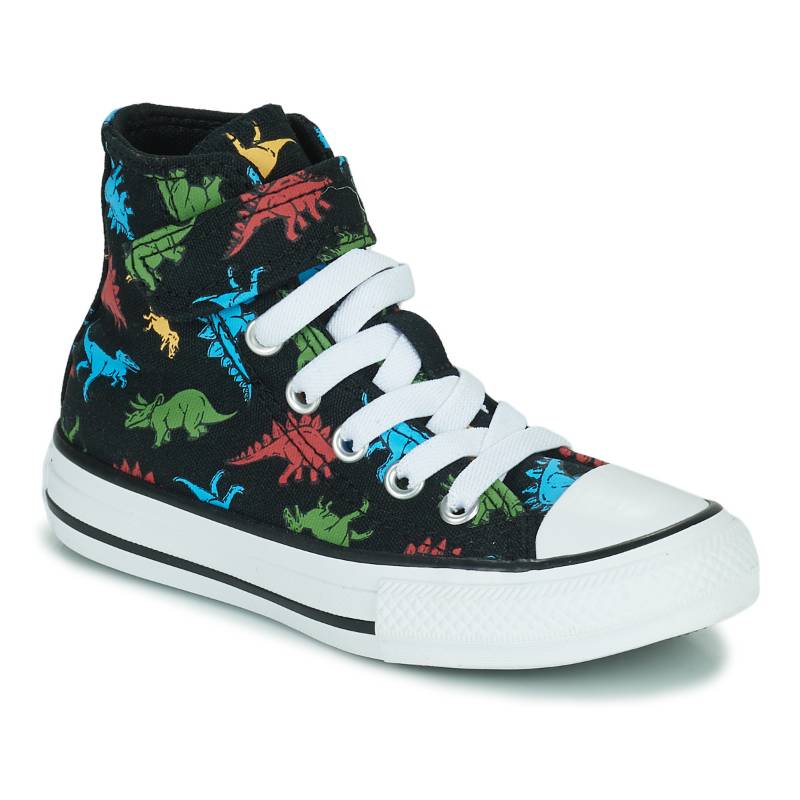 Converse Chuck Taylor All Star Shock Absorbing Durable High Top Canvas Shoes Kids Sneakers Black Green A01666C