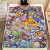 Digimon Adventure Comfort Warm Flannel Blanket Print for Sofa Bed Travel and Rest -xia68