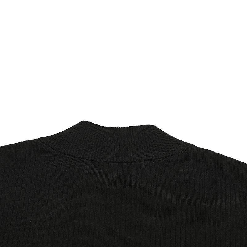 Fila White Fashionable Versatile Knitted Sweater Women Tops Black F11W533404FBK