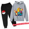 2026 Primavera Autunno 3-14Y Bambini Pikachus Felpa con Cappuccio Cartone Animato Set Abbigliamento Ragazzi Outfit Ragazze