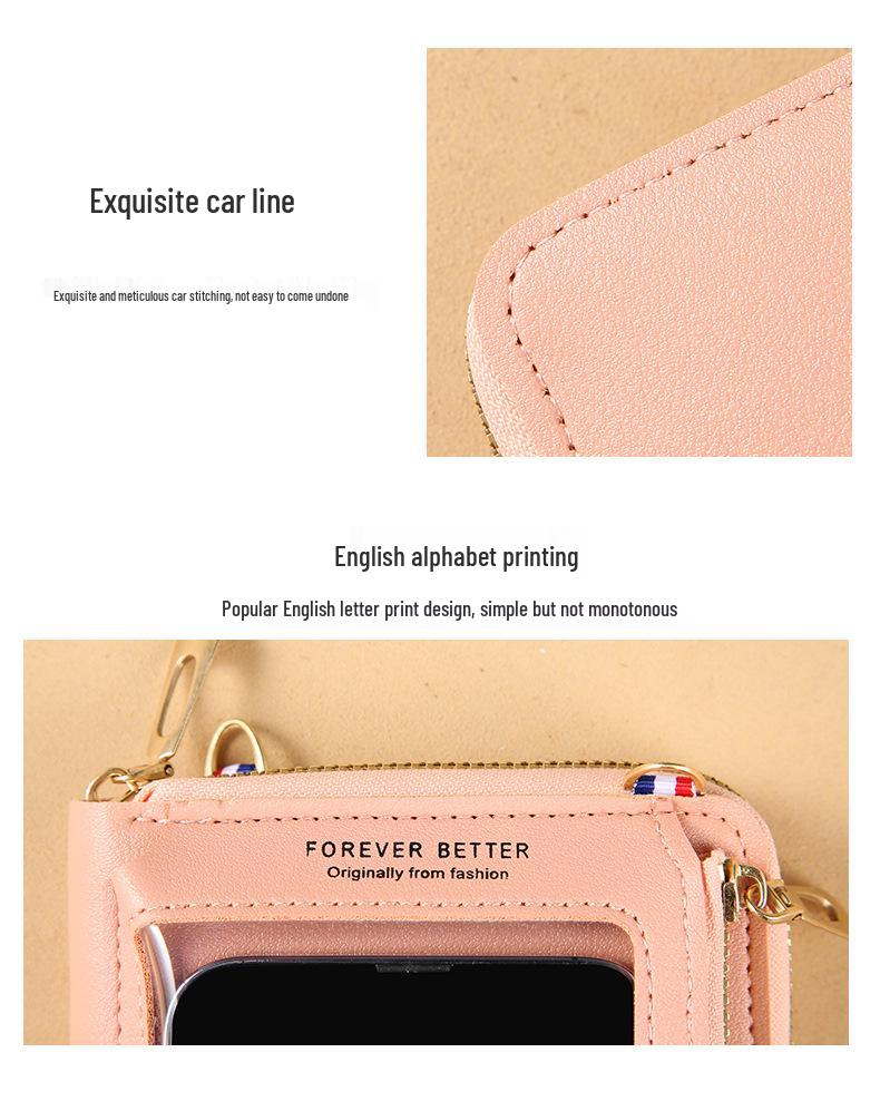 2023 Women's Anti-theft Touchscreen Mini Crossbody Phone Bag Wallet - Transparent, Drop-proof, and Multifunctional.