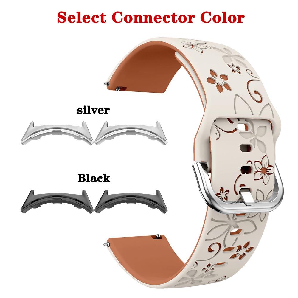 Cinturino per orologio in silicone inciso al laser per Google Pixel Watch 4 3(41 millimetri)/2/1 Cinturino di Ricambio Morbido Traspirante per Pixel Watch 4 45mm