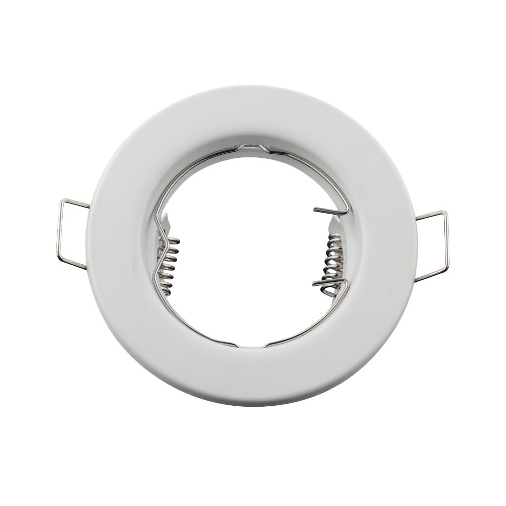 10 stk Rund LED Innfelt Takdownlight Utsparing55MM Monteringsramme GU10 Halogen Lampeholder Sokkel Spotbelysning Armatur