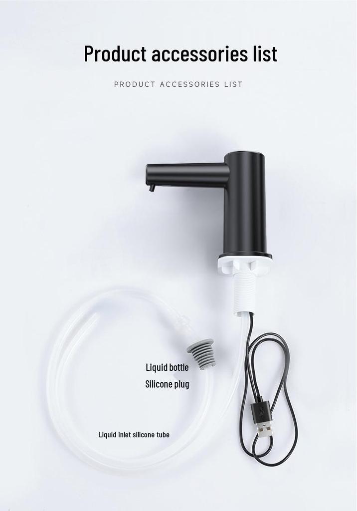 Dispenser Elettrico Automatico per Sapone e Igienizzante a Sensore Infrarossi Senza Contatto per Lavandini