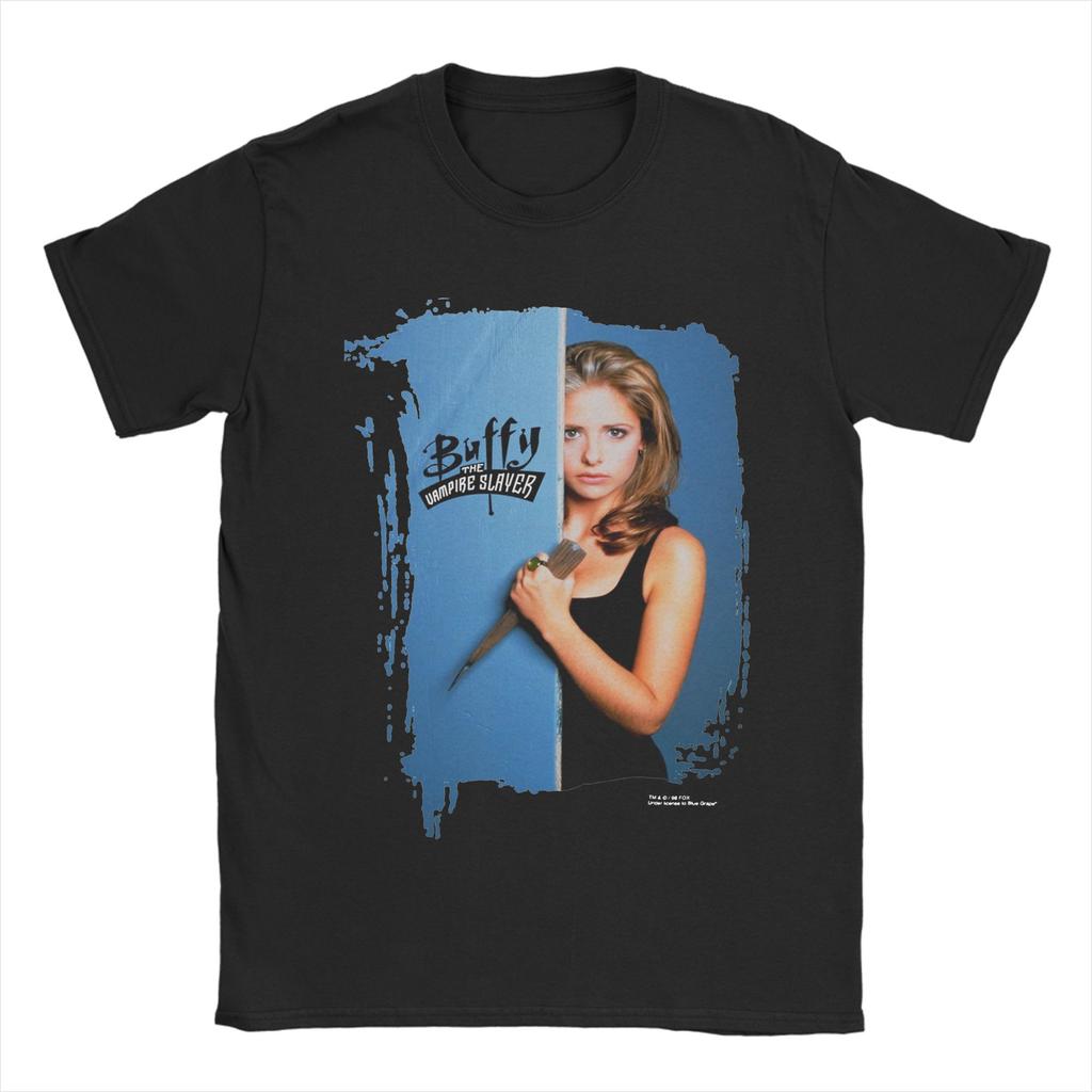 Buffy the Vampire Slayer Collage  T Shirts Men Women's Cotton Novelty T-Shirt Round Neck  Tees Short Sleeve Clothing Plus Size