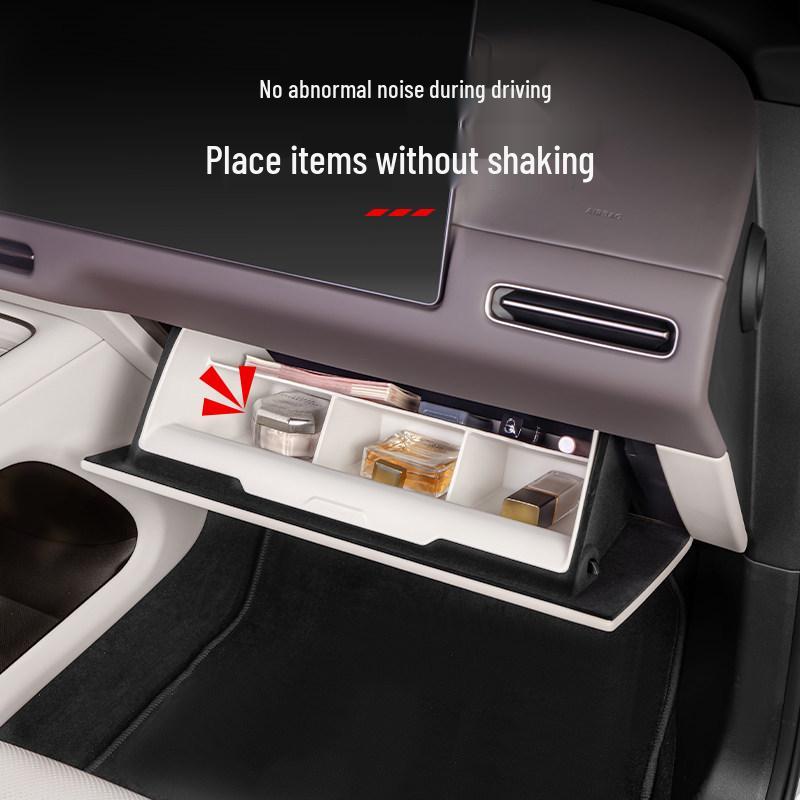 Ideal i6/i8 Passenger Seat Storage Box: Silicone Center Console Organizer & Car Interior Accessory