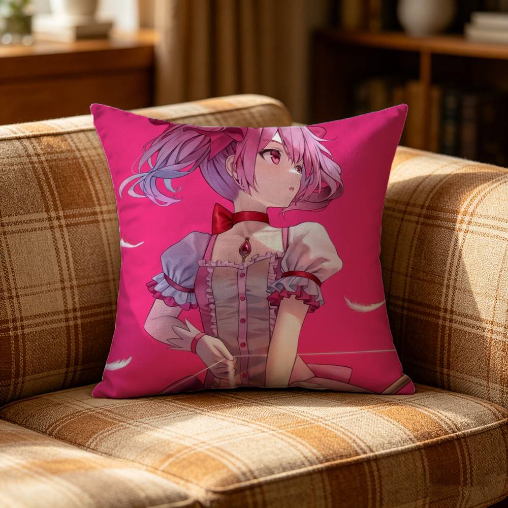 PPuella MMagi Madoka MMagica Pillow Case Pattern Printed Pillowcase For Living Room Sofa Cushion Cover