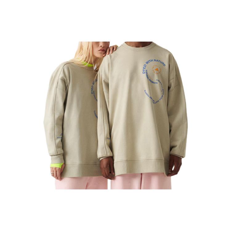 Adidas X Stella McCartney Sweatshirts Unisex Light Yellow Crew Neck Moderate Regular IA7714