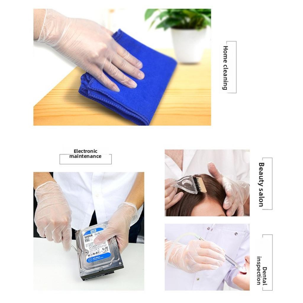 50-1 Perechi Mănuși TPE de Unică Folosință - Mănuși din Plastic Moale Transparent, Folosite pentru Bucătărie, Baie, Casă și Îngrijire Zilnică, Mănuși pentru Îngrijire la Domiciliu | Mănuși Moi