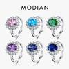 2.0Ct Fasion Real Solid 925 Silver Ring Fashion Women Gift 5A Zircon Jewelry Wedding Engagement Silver Rings