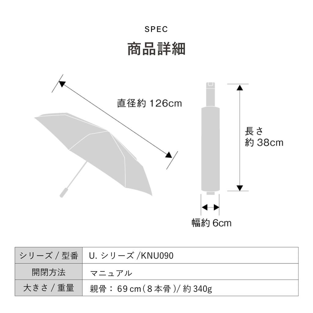 Knirps Blue Folding Suitable for Rain or Officially U.090 Umbrella, Shine, Imported, Blue, KNU090-2200